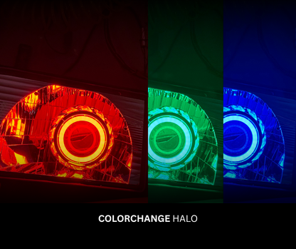 05-07 Sequoia, 05-06 Tundra LED Retrofit Headlights - Colorchange Halos